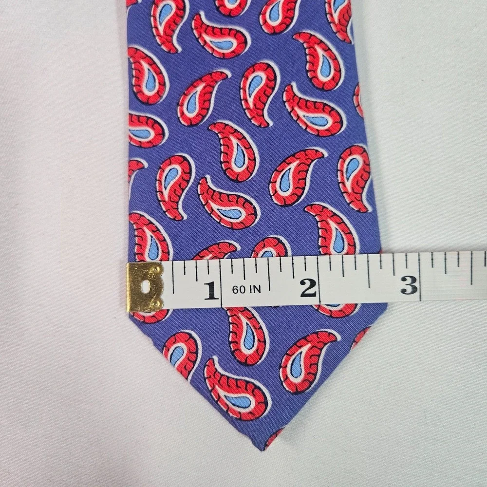 New‎ Roundtree & Yorke Slim Tie Men Paisley Purple 2.75